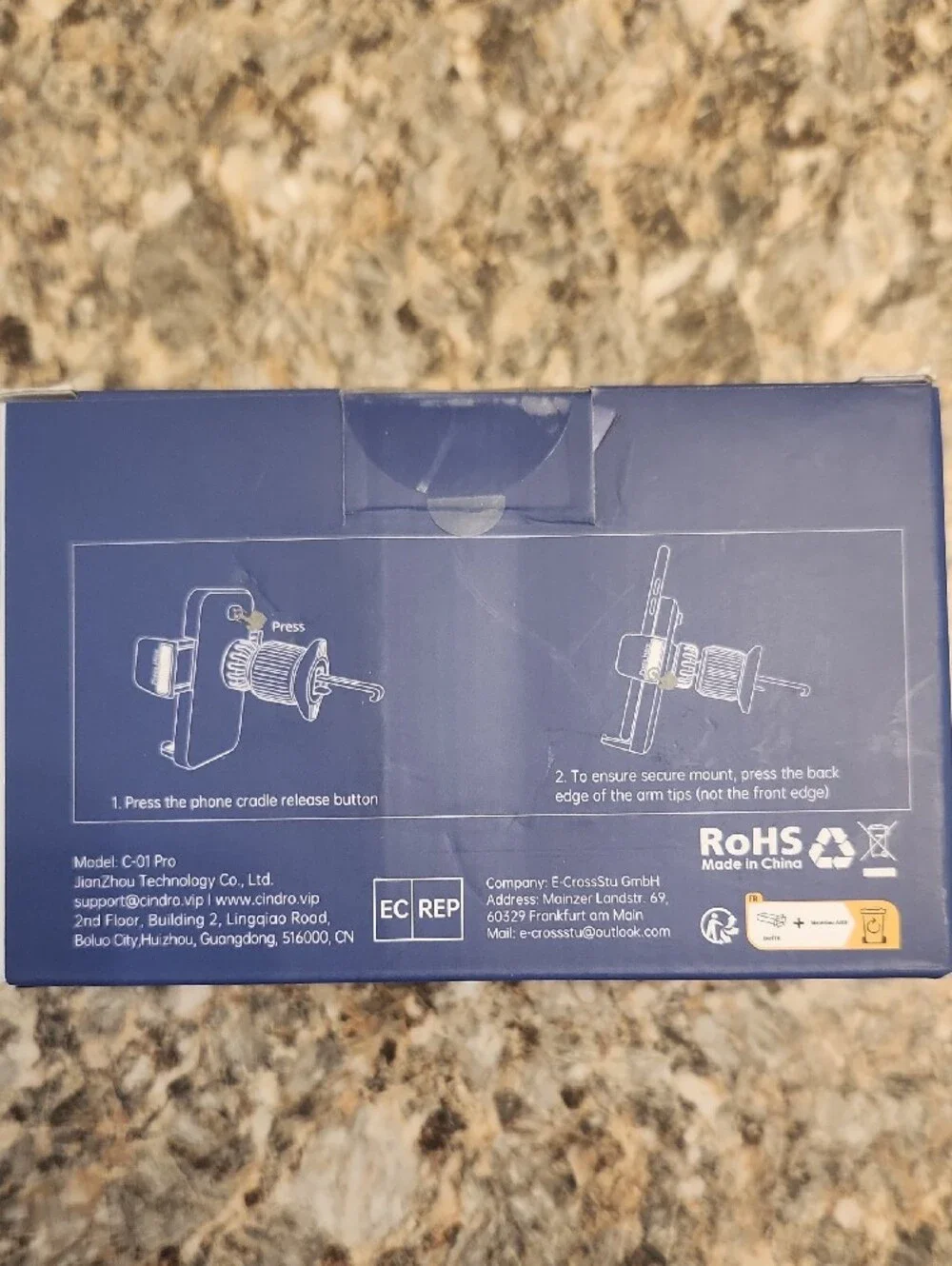 Black Car Phone Mount - Universal Air Vent Holder